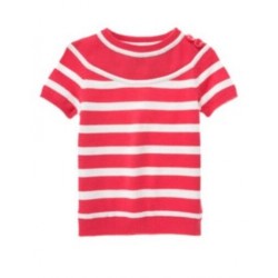 BLOOMING NAUTICAL CORAL STRIPE S/S SWEATER 3 4 5 6 7 8 10 12 NWT