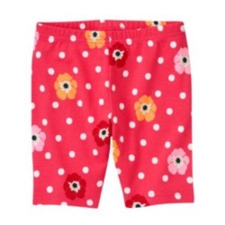 BLOOMING NAUTICAL PINK DOT N POPPY BIKE SHORTS 3 4 5 6 7 8 9 10 12 NWT