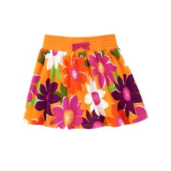 WILD FOR ZEBRA ORANGE FLOWER PRINT KNIT SKORT 3 4 5 6 7 8 9 10 12 NWT