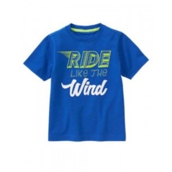 AUTO CREW  BLUE Ride Like The Wind TEE 6 12 18 24 2T 3T NWT