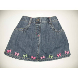 GARDEN FRIENDS DENIM w/ BUTTERFLY HEM SKORT 6 12 18 2T NWT