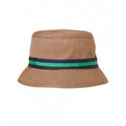 BACKYARD EXPLORER KHAKI w/ NAVY N TEAL BAND BUCKET HAT 5 6 7 8 10 12 NW