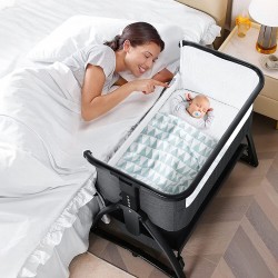 3 in 1 Baby Bassinet, Bedside Sleeper, & Playpen, Easy Folding Portable Crib